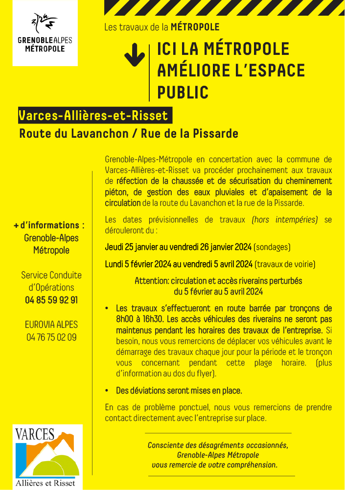 flyer Varces Lavanchon Pissarde travaux voirie V4 A41 1